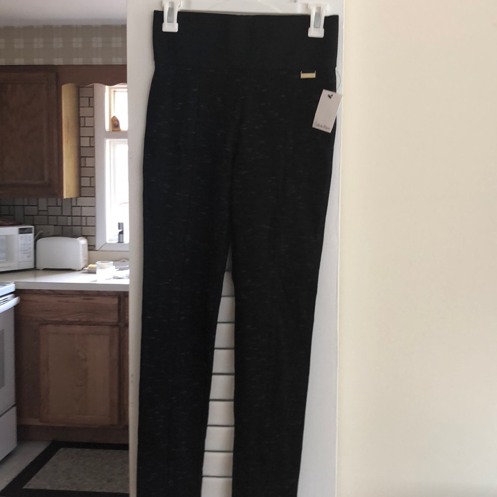 Calvin NEW Klein dressy black/white leggings